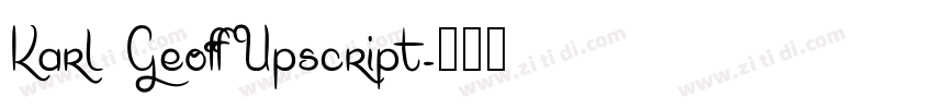 Karl Geoff Upscript字体转换